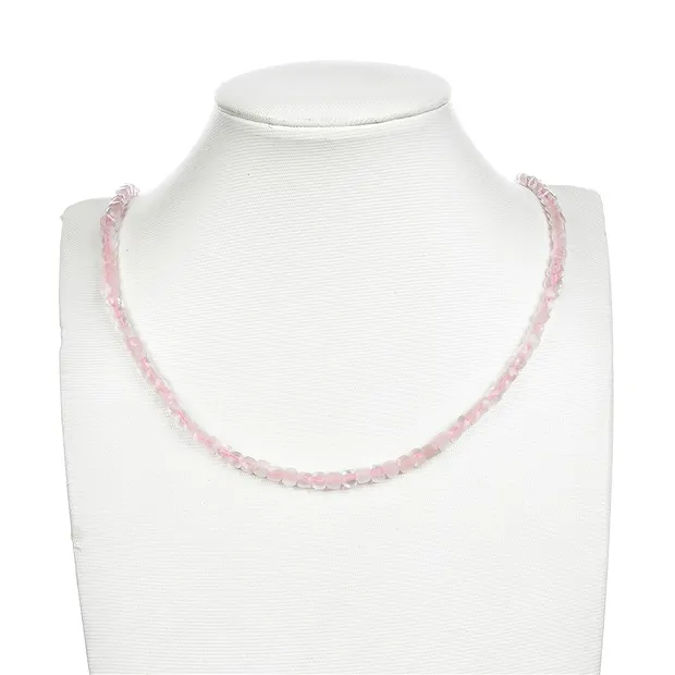 Strang Würfel, Rosenquarz, facettiert, 04mm | Edelsteine, Heilsteine & Schmuck