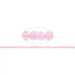141330208421 Strang Würfel, Rosenquarz, facettiert, 04mm | Edelsteine, Heilsteine & Schmuck