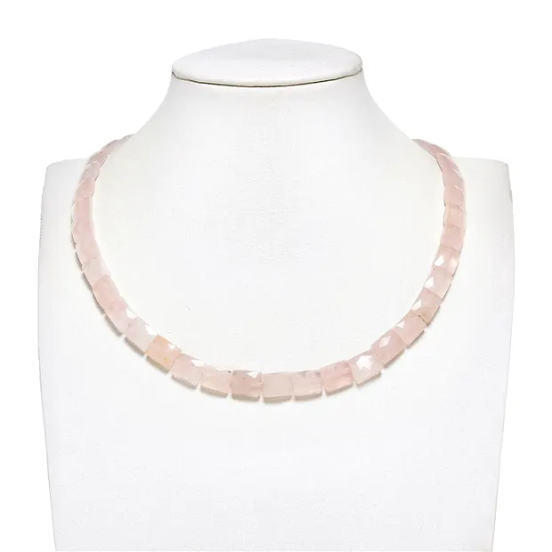 Filo rettangolare, Quarzo rosa, 10 x 8 mm, sfaccettato (39 cm) | Marco Schreier