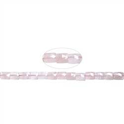 141330210920 Rang de colliers rectangle, Quartz rose, 10 x 8mm, facetté (39cm) | Marco Schreier