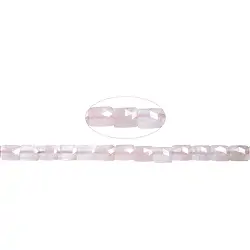 141330210920 Rectangular strand, Rose Quartz, 10 x 8mm, faceted (39cm) | Marco Schreier