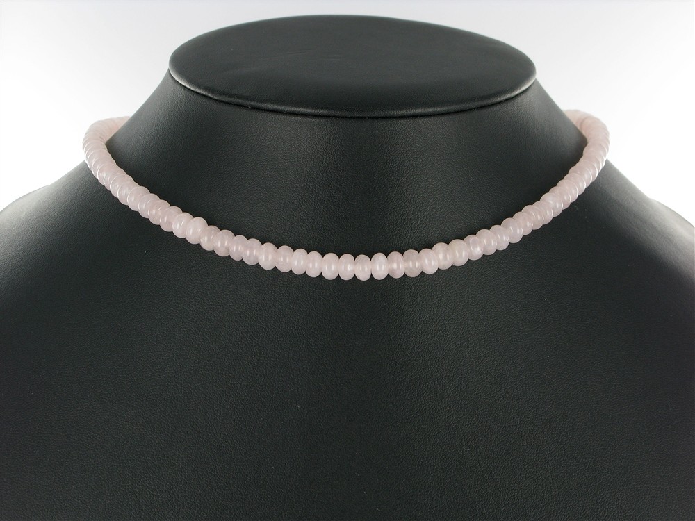 Strang Button, Rosenquarz, 06mm | Großhändler Edelsteine, Heilsteine & Schmuck