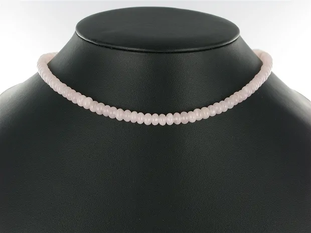 Collar de botones, Cuarzo rosa, 06mm | Marco Schreier