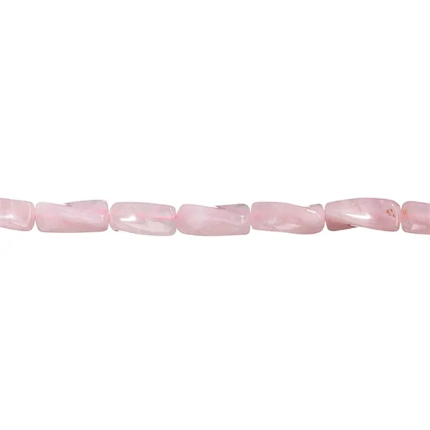 Cylinder strand (twisted), Rose Quartz, 20 x 10mm | Marco Schreier