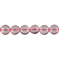 141330315921 Puffy Coin strand, Rose Quartz A, 12 x 07mm | wholesaler gems & healing stones