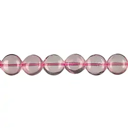 141330315921 Puffy Coin strand, Rose Quartz A, 12 x 07mm | wholesaler gems & healing stones