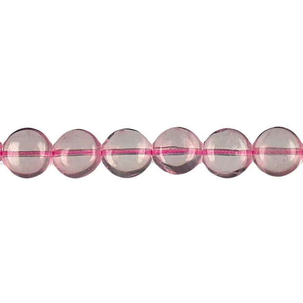 Filo di monete gonfie, Quarzo rosa A, 12 x 07 mm | Marco Schreier