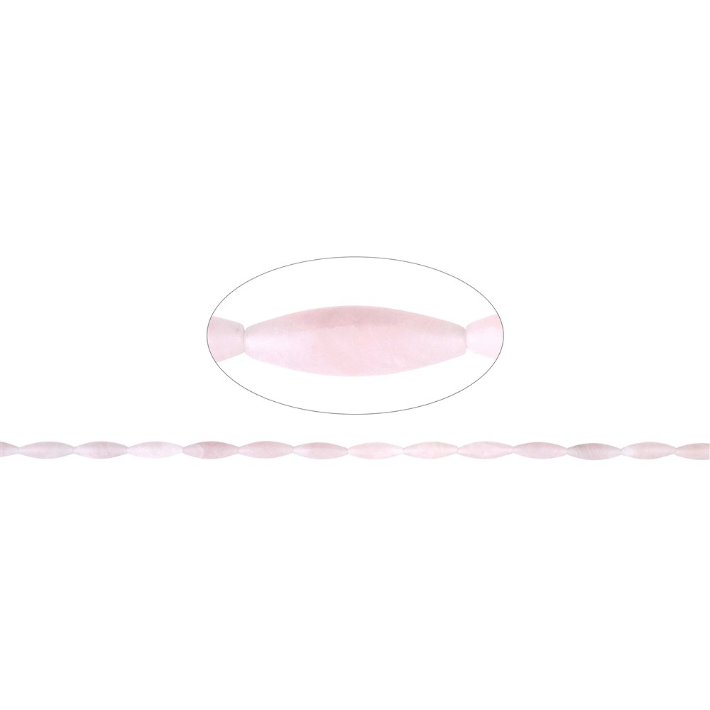 Hilo, Cuarzo rosa, mate, 20 x 06mm | Marco Schreier