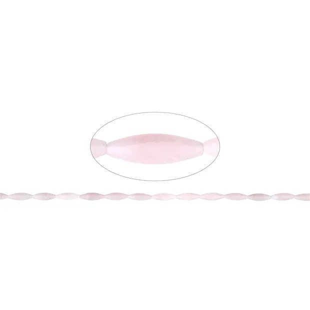 Strang Spindel, Rosenquarz, matt, 20 x 06mm | Edelsteine, Heilsteine & Schmuck