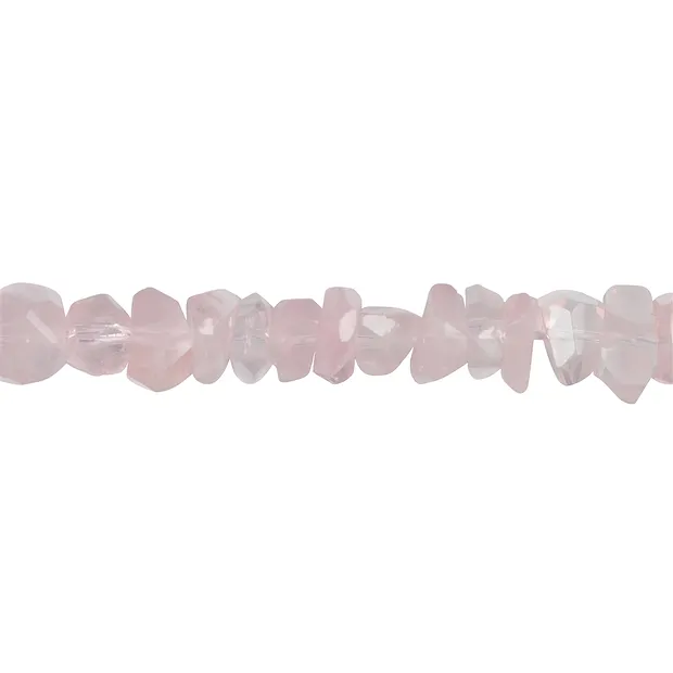 Rang de colliers, éclats de Quartz rose, facettes, 06mm | Marco Schreier