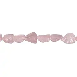 141330602200 Rang de colliers Nuggets, Quartz rose, brut poli, 12 - 15mm | Marco Schreier