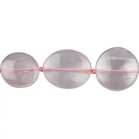Strang Freeform flach, Rosenquarz extra, 18 - 22mm | Marco Schreier