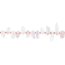 141330609820 Strang Nuggets &quot;Zahn&quot;, Rosenquarz, 03-05 x 10-20mm | Marco Schreier