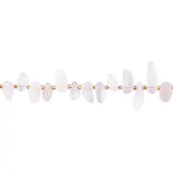 141330609820 Strand of nuggets "Tooth", Rose Quartz, 03-05 x 10-20mm | Marco Schreier