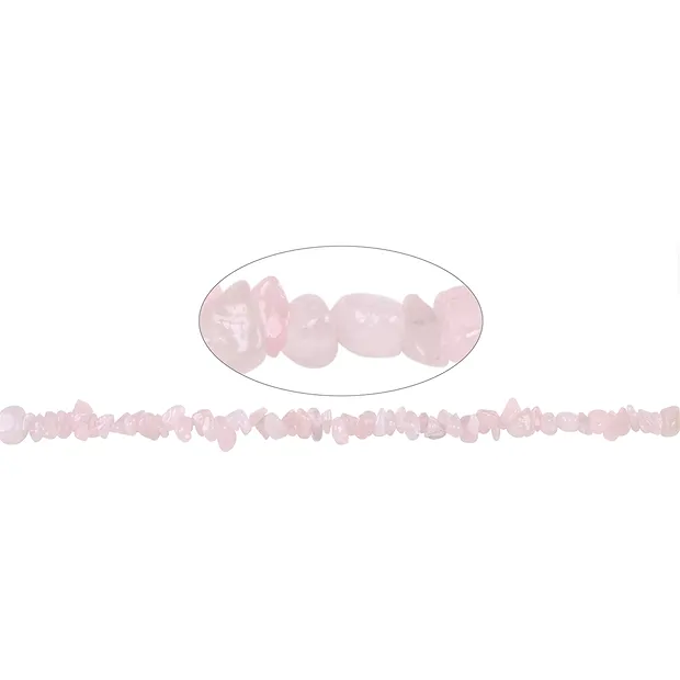 Filo di argento, Quarzo rosa, 02-04 x 05-10 mm (88 cm) | Marco Schreier