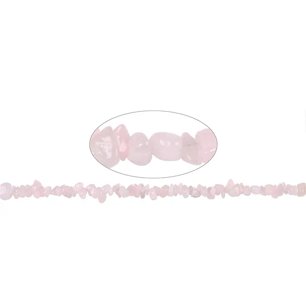 Filo di argento, Quarzo rosa, 02-04 x 05-10 mm (88 cm) | Marco Schreier