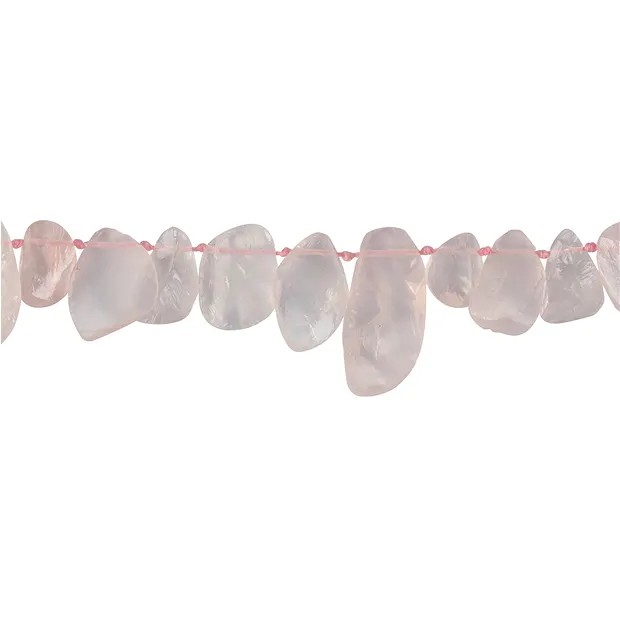 Tiras planas, Cuarzo rosa, en bruto, 08-15 x 15-30mm | Marco Schreier
