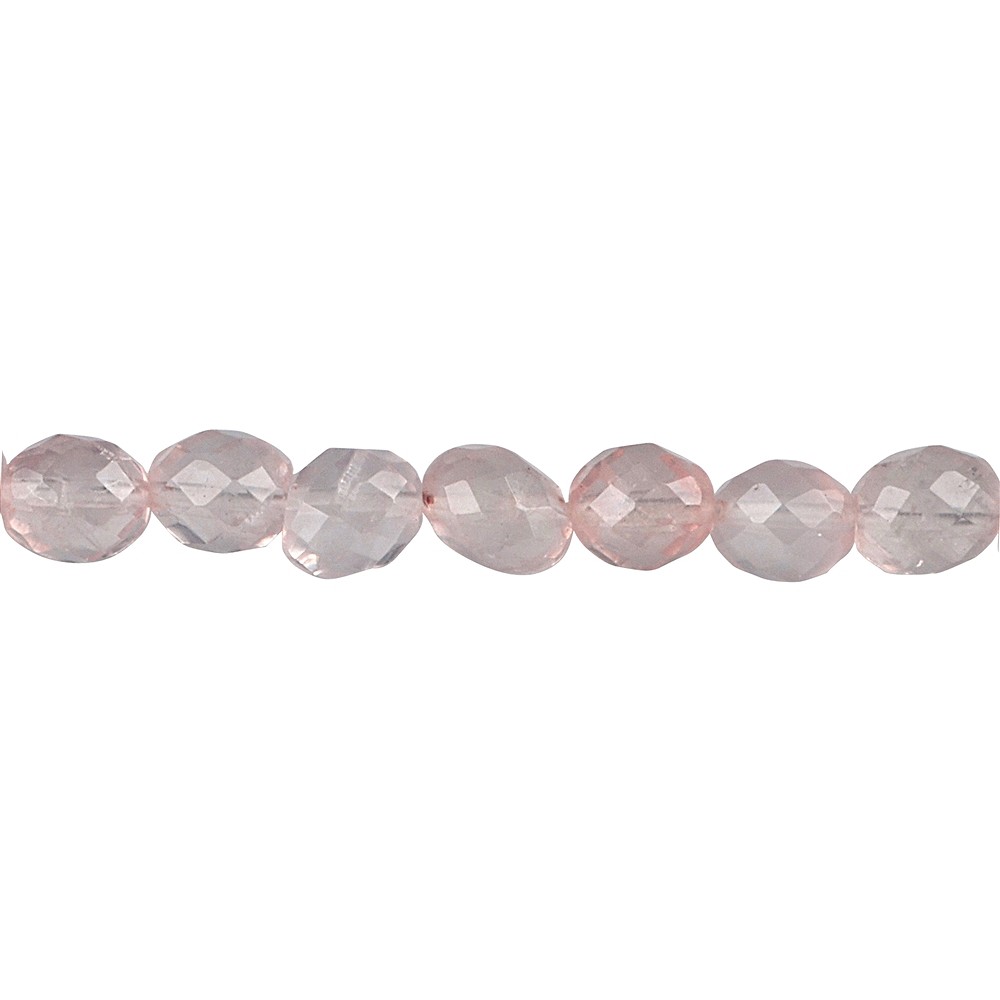 Tiras de pepitas, Cuarzo rosa, facetado, 09mm | Marco Schreier