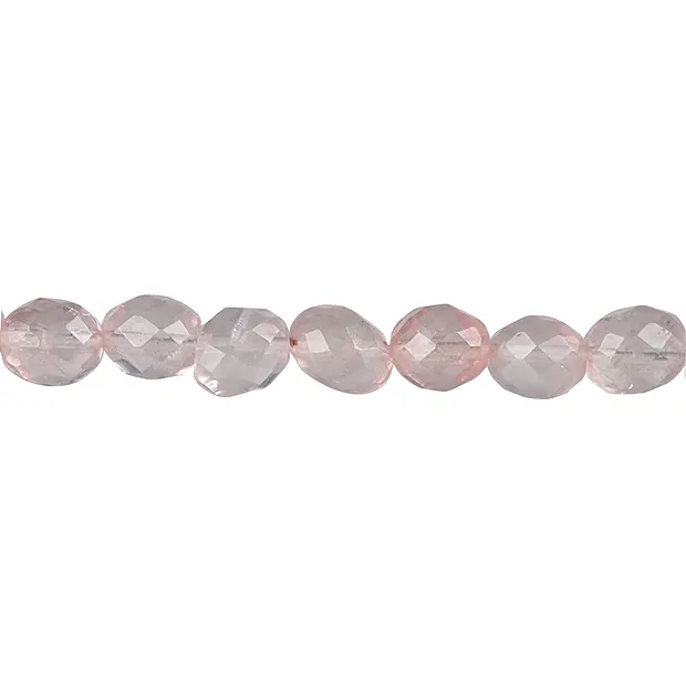 Filo di pepite, quarzo rosa, sfaccettato, 09 mm | Marco Schreier