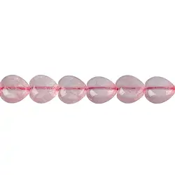 141331102622 Filo di cuori, Quarzo rosa AA, 12 x 12 mm | grossista gemme e pietre curative