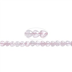 141331104020 Strang Herzen, Rosenquarz, 08mm, facettiert (39cm) | Marco Schreier