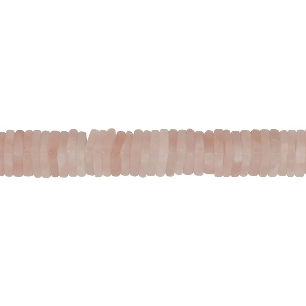 Filo di triangoli piatti, Quarzo rosa, opaco, 03 x 10 mm | Marco Schreier