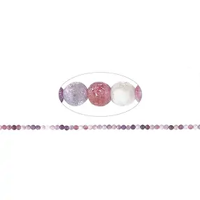 Rang de collier boules, Rubis, mat, 04mm (39cm) | Marco Schreier