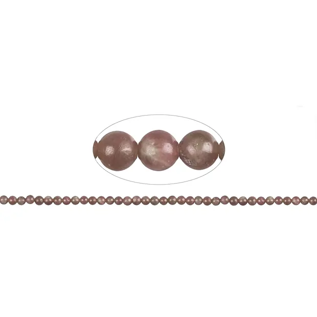 Rang de colliers boules, Rubis B, 04mm | Marco Schreier