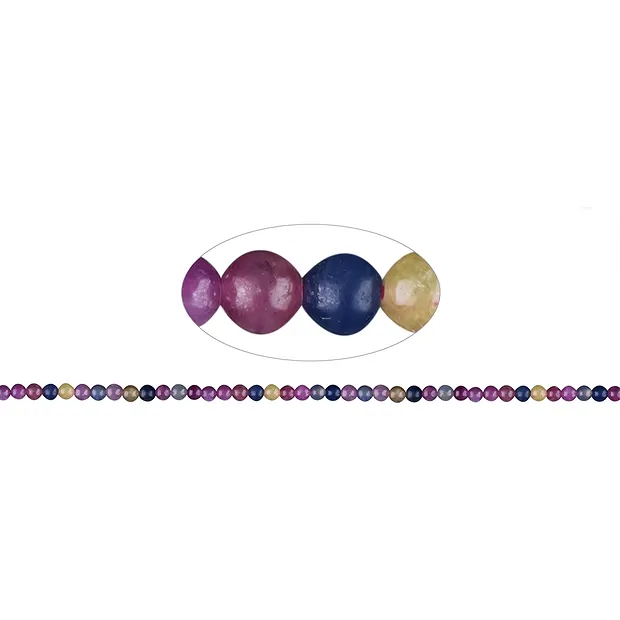 String Beads, Sapphire/Ruby A, 04mm | wholesaler gems, healing stones & jewelry