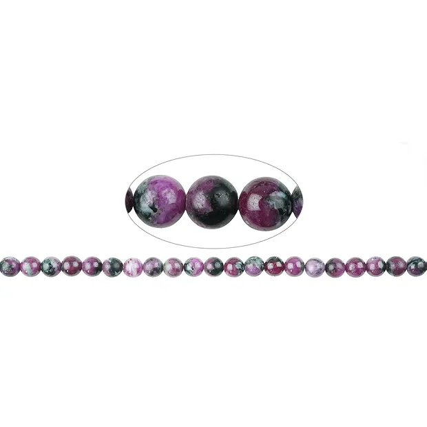 Cuentas de piedras preciosas, Rubí 06.5-07 mm (38cm) | Marco Schreier