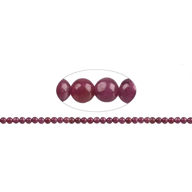 Filo di perline, Rubino, 07 mm | gemme, pietre curative e gioielli all'ingrosso
