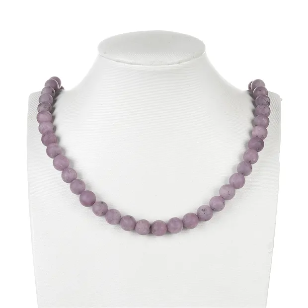 Rang de collier boules, Rubis, mat, 10mm (39cm) | Marco Schreier