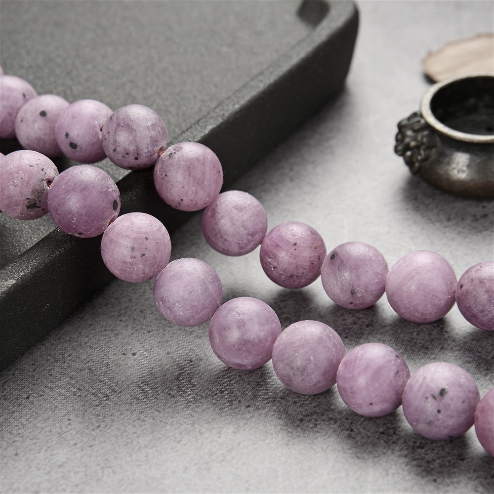 Filo di perline, Rubino, opaco, 10 mm (39 cm) | Marco Schreier