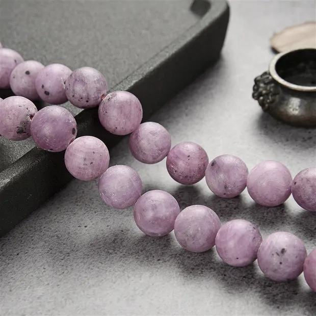 Rang de collier boules, Rubis, mat, 10mm (39cm) | Marco Schreier