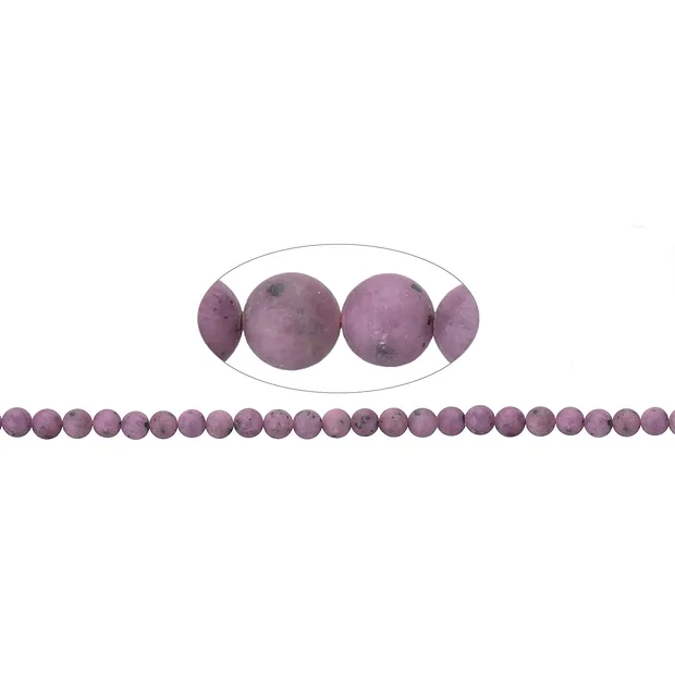 Rang de collier boules, Rubis, mat, 10mm (39cm) | Marco Schreier