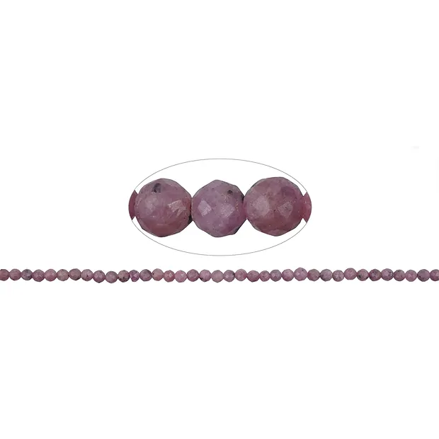 Rang de collier boules, Rubis, à facettes, 04mm | Marco Schreier