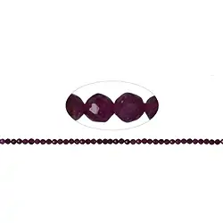 141350104020 Rang de colliers boules, Rubis, à facettes 02mm (39cm) | Marco Schreier