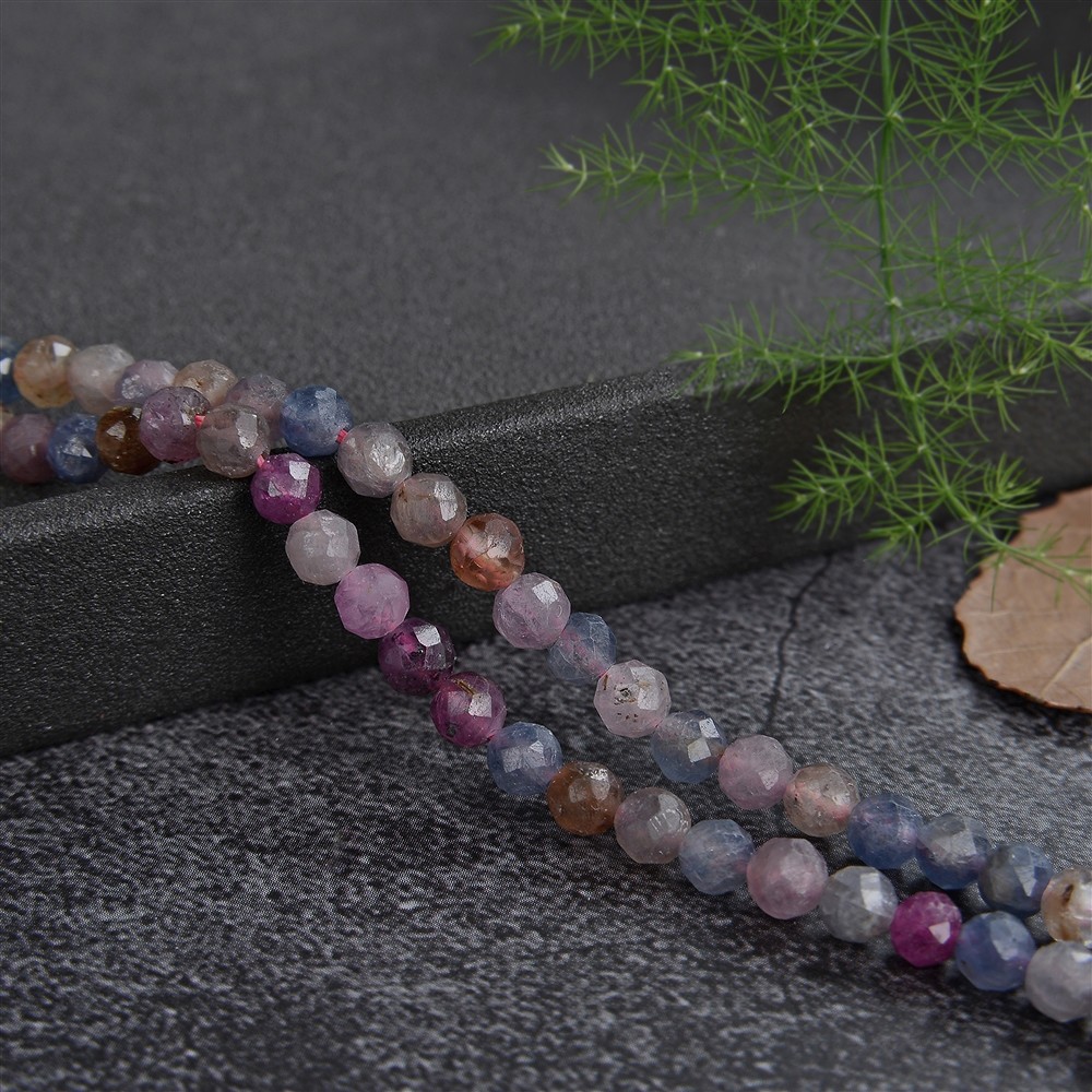 String Beads, Sapphire, Ruby, 04mm (39cm) | wholesaler gems & healing stones