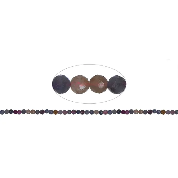 String Beads, Sapphire, Ruby, 04mm (39cm) | wholesaler gems & healing stones