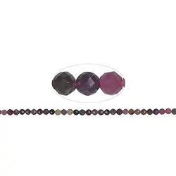 141350105221 Rang de collier boules, Saphir/Rubis, à facettes, 06mm, 39cm | Marco Schreier