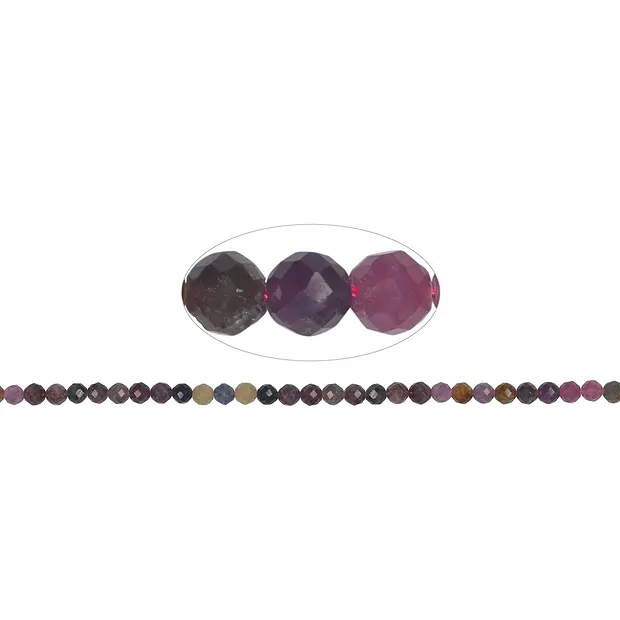 String Beads, Sapphire/Ruby, faceted, 06mm, 39cm | Marco Schreier