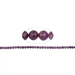 141350105222 String Beads, Ruby, 06.0 - 06.5mm (38cm), faceted | Marco Schreier