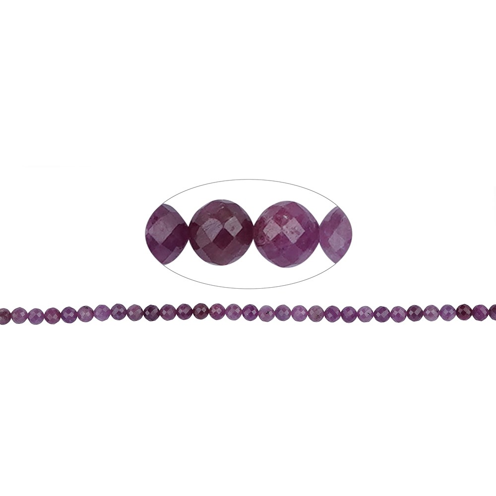 Strang Kugeln, Rubin, 06,0 - 06,5mm (38cm), facettiert | Marco Schreier