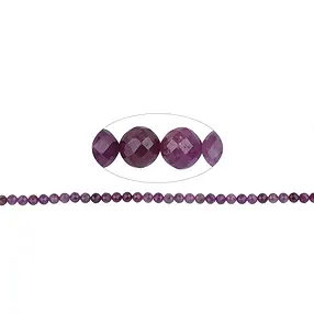 Filo di perle, Rubino, 06.0 - 06.5mm (38cm), sfaccettato | Marco Schreier