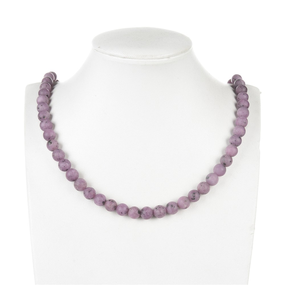 Cuentas de piedras preciosas, Rubí, mate, 08-09mm (39cm) | Marco Schreier