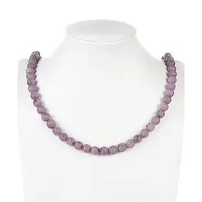 String Beads, Ruby, matt, 08-09mm (39cm) | wholesaler gems & healing stones