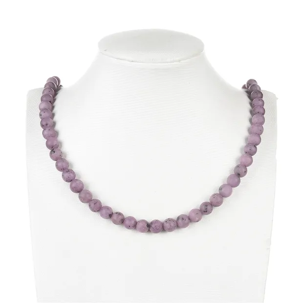 Rang de collier boules, Rubis, mat, 08-09mm (39cm) | Marco Schreier