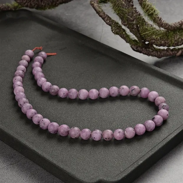 String Beads, Ruby, matt, 08-09mm (39cm) | wholesaler gems & healing stones