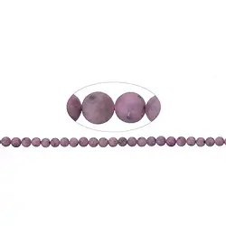 141350106710 Rang de collier boules, Rubis, mat, 08-09mm (39cm) | Marco Schreier