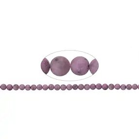 String Beads, Ruby, matt, 08-09mm (39cm) | wholesaler gems & healing stones